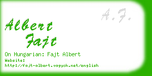 albert fajt business card